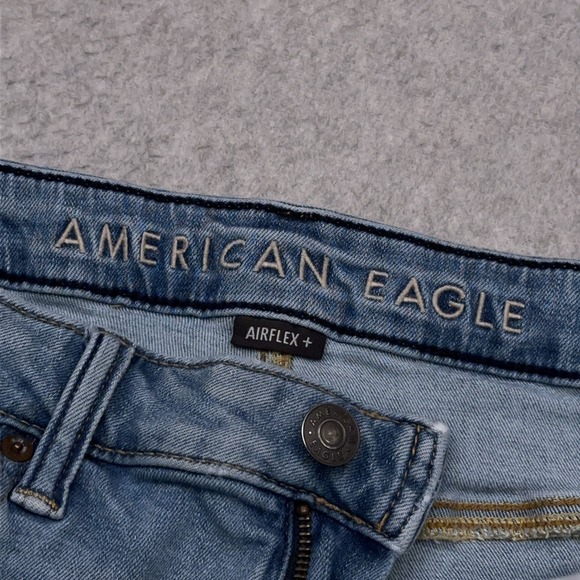 American Eagle Airflex Plus Jeans Men's 31x29* Athletic Fit Light Wash Stretch‎ - Picture 3 of 10